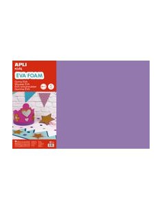 BLISTER 5 LAMINAS GOMA EVA LILA 40X60 2MM APLI