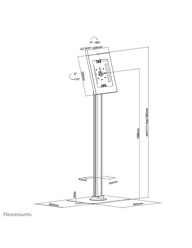 Soporte de suelo para tableta