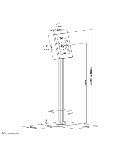 Soporte de suelo para tableta