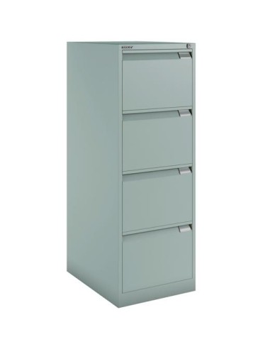 BISLEY ARCHIVADOR METÁLICO BS1633 PREMIUM 4 CAJONES FOLIO CARPETAS COLGANTES MULTIFORMATO FONDO 62CM GRIS