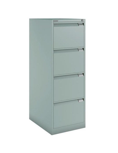 BISLEY ARCHIVADOR METÁLICO BS1633 PREMIUM 4 CAJONES FOLIO CARPETAS COLGANTES MULTIFORMATO FONDO 62CM GRIS