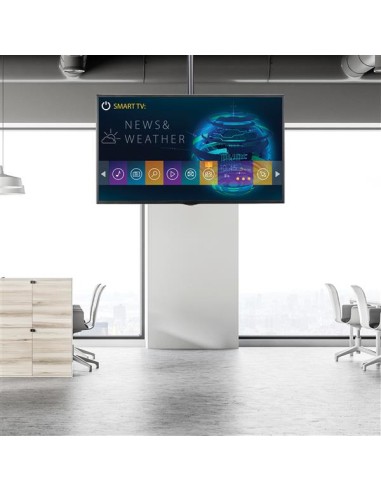 Soporte de Techo para TV - Soporte Universal de Cielo Raso para TV de Movimiento Total con Mástil Telescópico Ajustable - Sopor