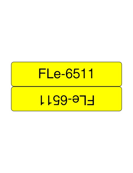 FLE-6511 cinta para impresora de etiquetas Negro sobre amarillo
