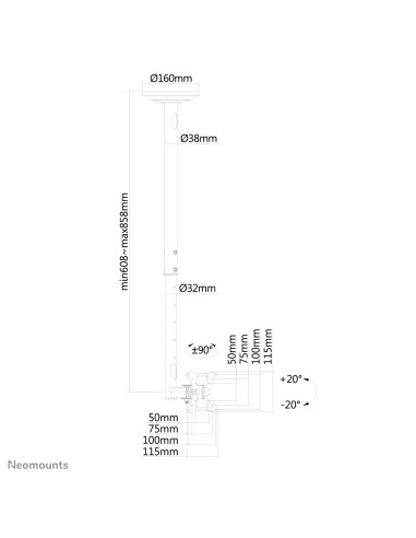 Soporte de techo para TV