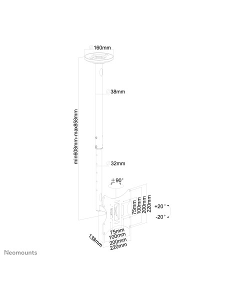 Soporte de techo para TV