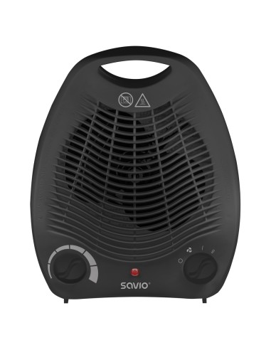 AD-02 B calefactor eléctrico Negro Ventilador eléctrico