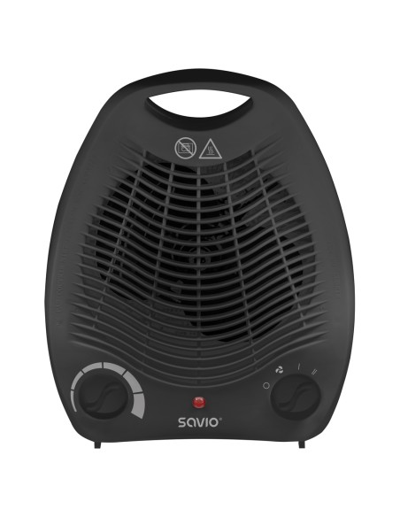 AD-02 B calefactor eléctrico Negro Ventilador eléctrico
