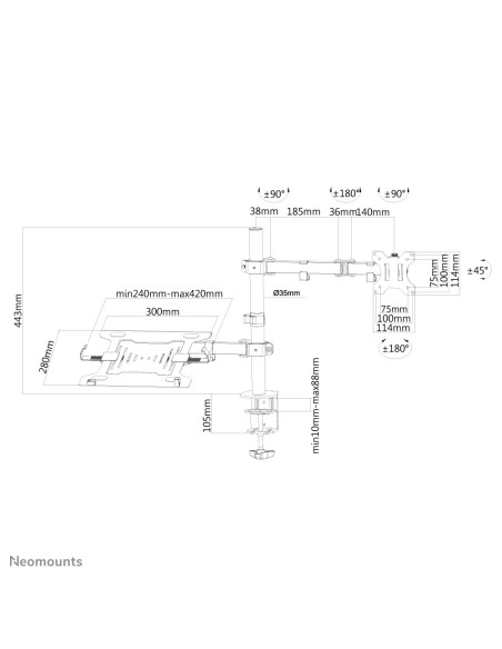 Soporte de escritorio para monitor y notebook