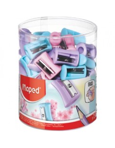 Expositor 75 afilalapices plastico 1 uso vivo pastel maped