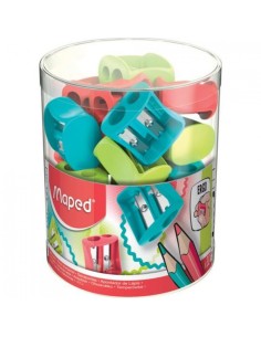 Expositor 30 afilalapices plastico vivo doble maped