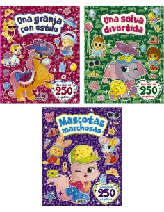 Animales y pegatinas 3 titulos
