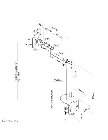 Soporte de escritorio para pantalla curva