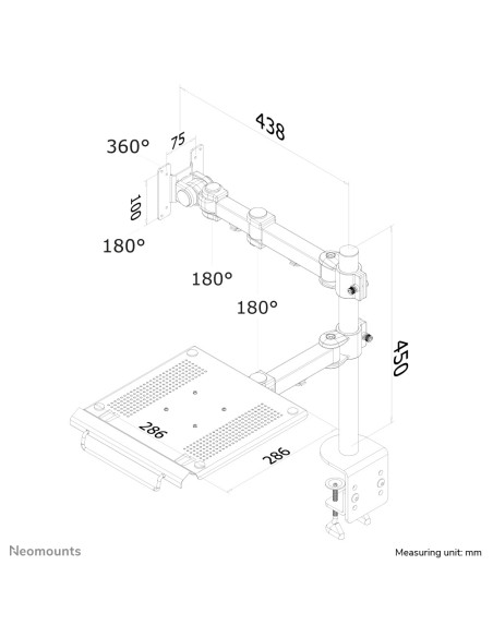 Soporte de escritorio para monitor y notebook