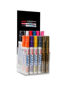 UNIBALL EXPOSITOR MARCADOR PERMANENTE PAINT MARKER PX-20/30P SURTIDO -30U-
