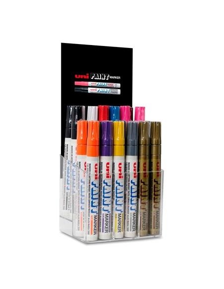UNIBALL EXPOSITOR MARCADOR PERMANENTE PAINT MARKER PX-20/30P SURTIDO -30U-
