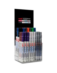 UNIBALL EXPOSITOR MARCADOR PERMANENTE PAINT MARKER PX-21/54P SURTIDO -54U-