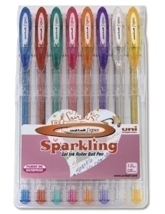 BOLIGRAFO UNI-BALL UM120 SPARKLING B/8