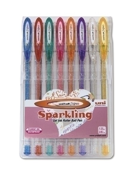 BOLIGRAFO UNI-BALL UM120 SPARKLING B/8