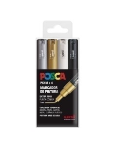 ESTUCHE 4 UDS. PC1M GSWB POSCA UNIBALL 182634669