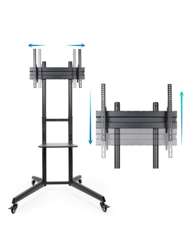 RAMSÉS Soporte de Suelo con Ruedas para Pantallas 37"- 70", Negro
