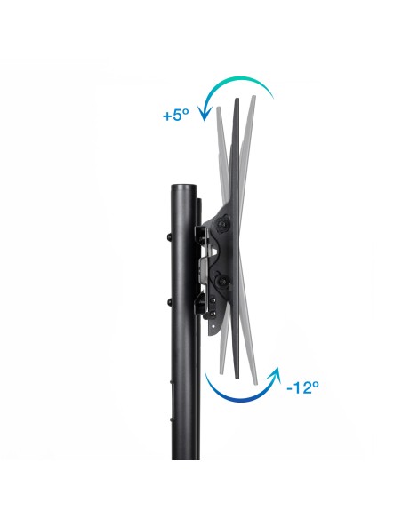 RAMSÉS Soporte de Suelo con Ruedas para Pantallas 37"- 70", Negro