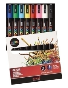 ROTUL.UNI-POSCA PC-5M BOLSA 8