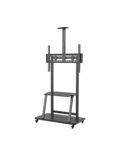 Soporte de Suelo ECO con Rueda, Bandeja para DVD y Soporte de Cámara para Monitor/TV 150Kg de 37-100, Negro 2