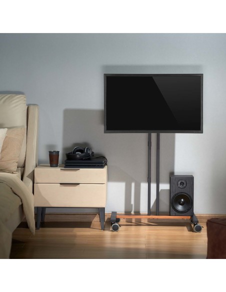 Soporte de Suelo ECO con Rueda para Monitor/Tv 35Kg de 32-55, Negro