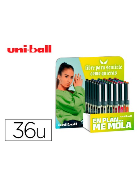 EXP. ROLLER TINTA LÍQUIDA UNI-BALL UB-157 0,7 MM. 36 UD. COLORES SURTIDOS UNI-BALL 182634743