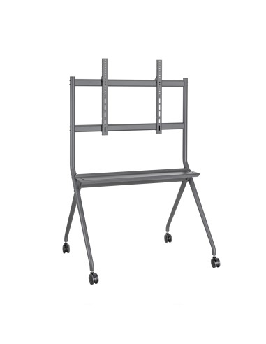 Soporte De Suelo Pro Con Rueda, 1 Bandeja Para Pantalla Interactiva/TV 120kg De 50-86, Negro