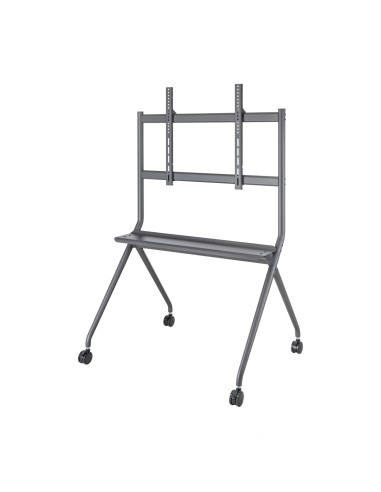 Soporte De Suelo Pro Con Rueda, 1 Bandeja Para Pantalla Interactiva/TV 120kg De 50-86, Negro