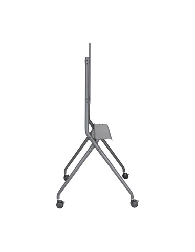 Soporte De Suelo Pro Con Rueda, 1 Bandeja Para Pantalla Interactiva/TV 120kg De 50-86, Negro