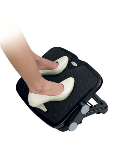 Descansapiés Ajustable para Debajo del Escritorio o Mesa - Descansapiés Ergonómico de Ángulo y Altura Ajustable