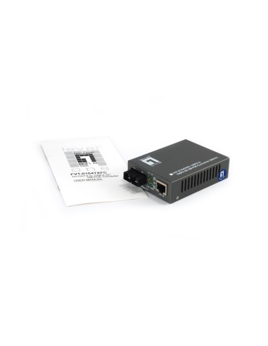 Convertidor SC SMF 10/100BASE-TX a 100BASE-FX PoE PD