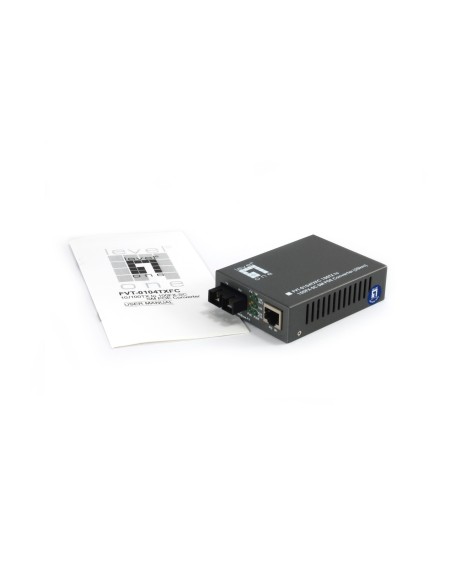 Convertidor SC SMF 10/100BASE-TX a 100BASE-FX PoE PD