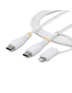 Cable de Carga USB-C de 2m con Adaptador Lightning - Cable Cargador USB Tipo C - 30W/60W(3A) - Cable Tipo C Certificado Apple MF