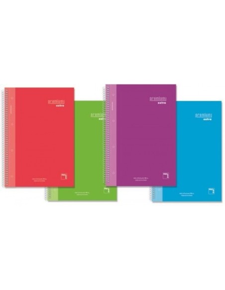 Paq 4 bloc a5 120h 90g cuad5x5greca microperforado premium extra tapa extradura Paq 4 bloc a5 120h 90g cuad5x5greca microperforado premium extra tapa extradura