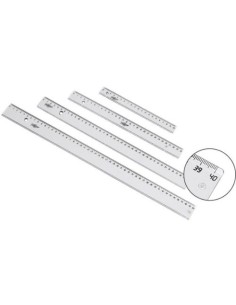 C 20 reglas 50cm con bolsa plastico transparentes