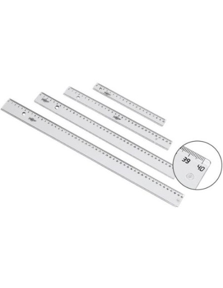 C 10 reglas 60cm con bolsa plastico transparentes