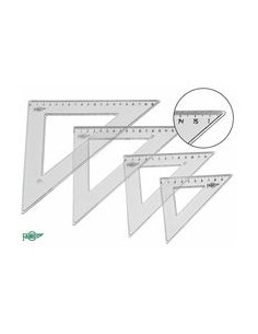 C 10 escuadras 35cm con bolsa plastico transparente