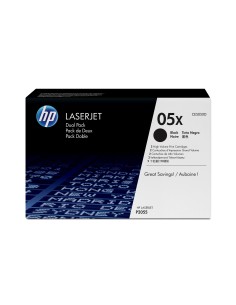 Paquete de 2 cartuchos de Tóner Original LaserJet 05X negro de alta capacidad