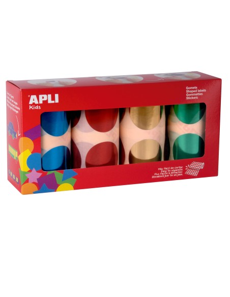 18303 etiqueta autoadhesiva Alrededor Permanente Azul, Verde, Metálico, Rojo, Amarillo