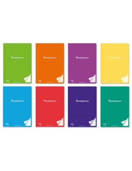 Paq 6 libreta grapada a4 48h 90g cuad 3x3 c m colores surtidos