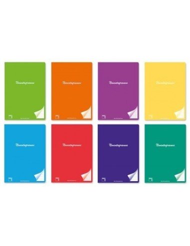 Paq 6 libreta grapada a5 48h 90g cuadricula 46 c m colores surtidos