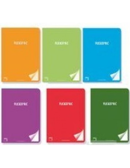 Paq 6 libreta a5 48h 90g milimetrado c m flexipac tapa plastico colores surtidos Paq 6 libreta a5 48h 90g milimetrado c m flexipac tapa plastico colores surtidos