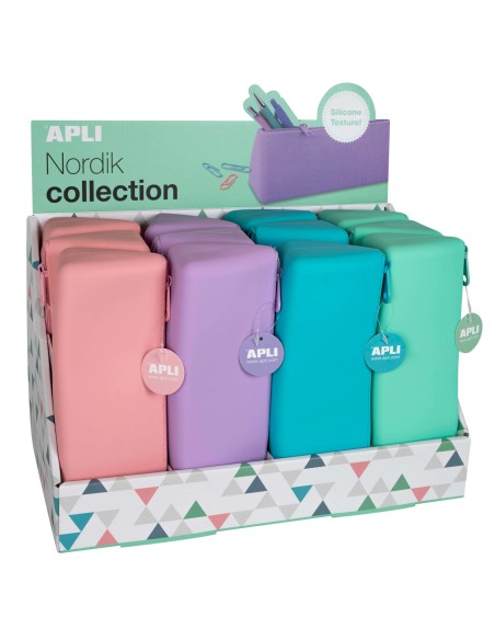 18368 caja de lápices Azul, Verde, Mauve, Rosa