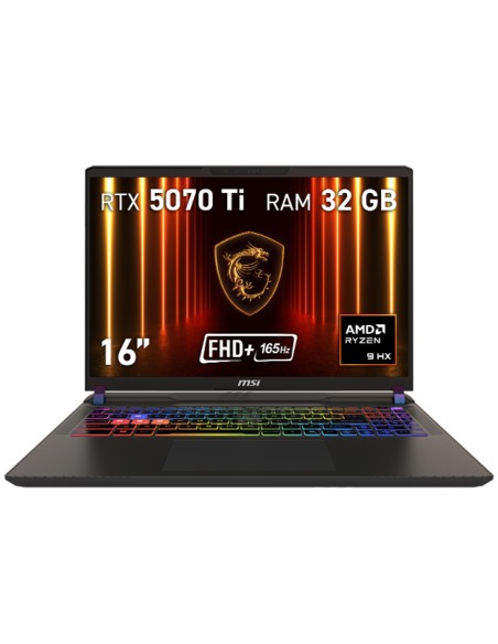 Vector A16 HX A8WHG-062XES AMD Ryzen 9 8940HX Portátil 40,6 cm (16") Full HD+ 32 GB DDR5-SDRAM 1 TB SSD NVIDIA GeForce RTX 5070