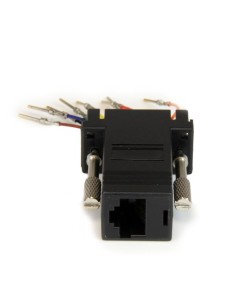 Adaptador Conversor Modular Serie de DB9 a RJ45 - Macho a Hembra 2