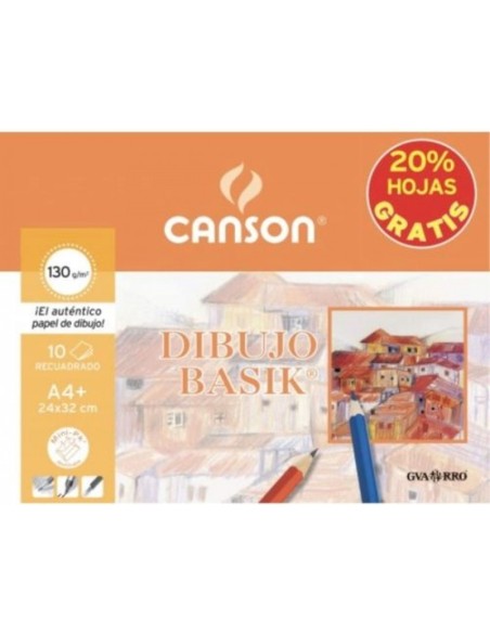 Minipack 82 laminas dibujo basik A4 con recuadro 24x32cm 130g 20 de hojas gratis