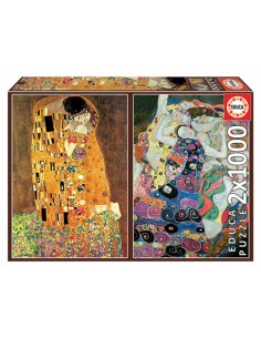 EL BESO LA VIRGEN GUSTAV KLIMT PUZZLE 2x1000 PIEZAS